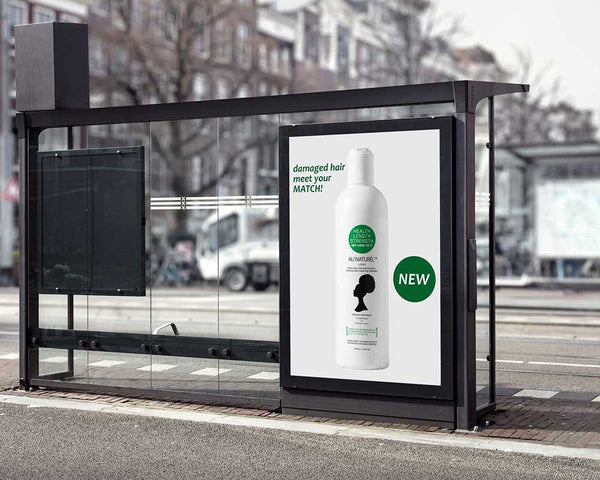 Hair damage meet your MATCH! bus shelter campaign